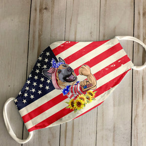 Merica German Shepherd 4th Of July EZ06 1305 Face Mask
