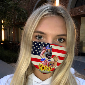 Merica German Shepherd 4th Of July EZ06 1305 Face Mask