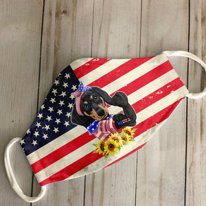 Merica Golden Retriever 4th Of July EZ06 1305 Face Mask