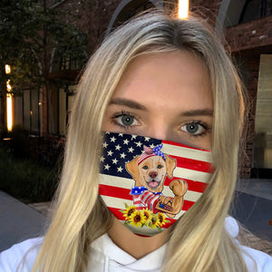 Merica Labrador 4th Of July EZ06 1305 Face Mask