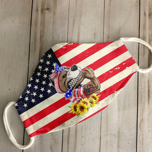 Merica Pitbull 4th Of July EZ06 1305 Face Mask