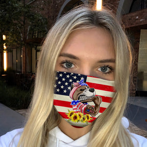 Merica Pitbull 4th Of July EZ06 1305 Face Mask