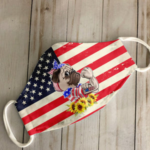 Merica Pug 4th Of July EZ06 1305 Face Mask