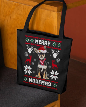 Merry Woofmas-Chihuahua-Cloth Tote Bag