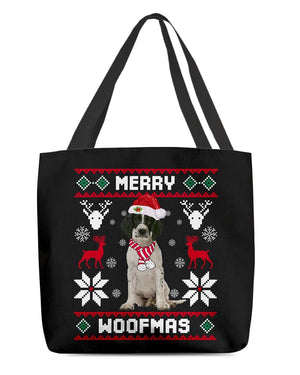 Merry Woofmas-English Springer Spaniel 2-Cloth Tote Bag