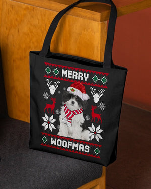 Merry Woofmas-Havanese 1-Cloth Tote Bag