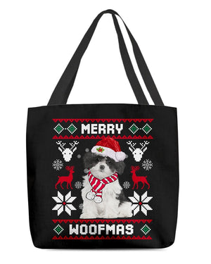 Merry Woofmas-Havanese 1-Cloth Tote Bag