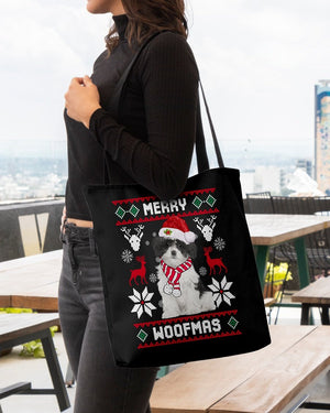 Merry Woofmas-Havanese 1-Cloth Tote Bag