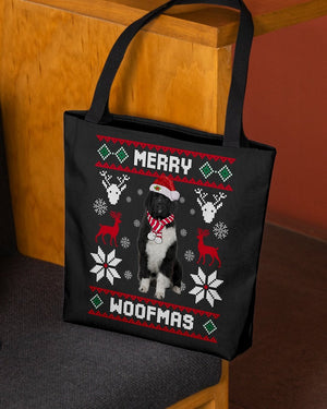 Merry Woofmas-Newfoundland 1-Cloth Tote Bag