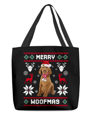 Merry Woofmas-Vizsla-Cloth Tote Bag