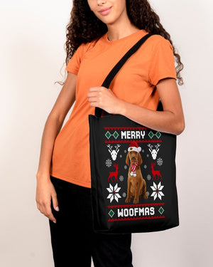 Merry Woofmas-Vizsla-Cloth Tote Bag