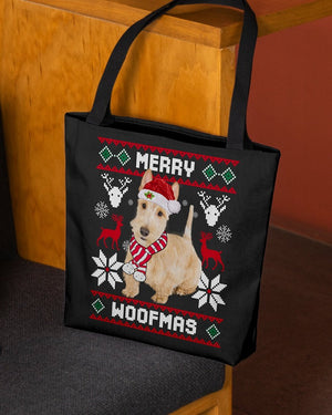 Merry Woofmas-Wheaten Scottish Terrier-Cloth Tote Bag