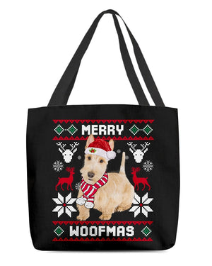 Merry Woofmas-Wheaten Scottish Terrier-Cloth Tote Bag