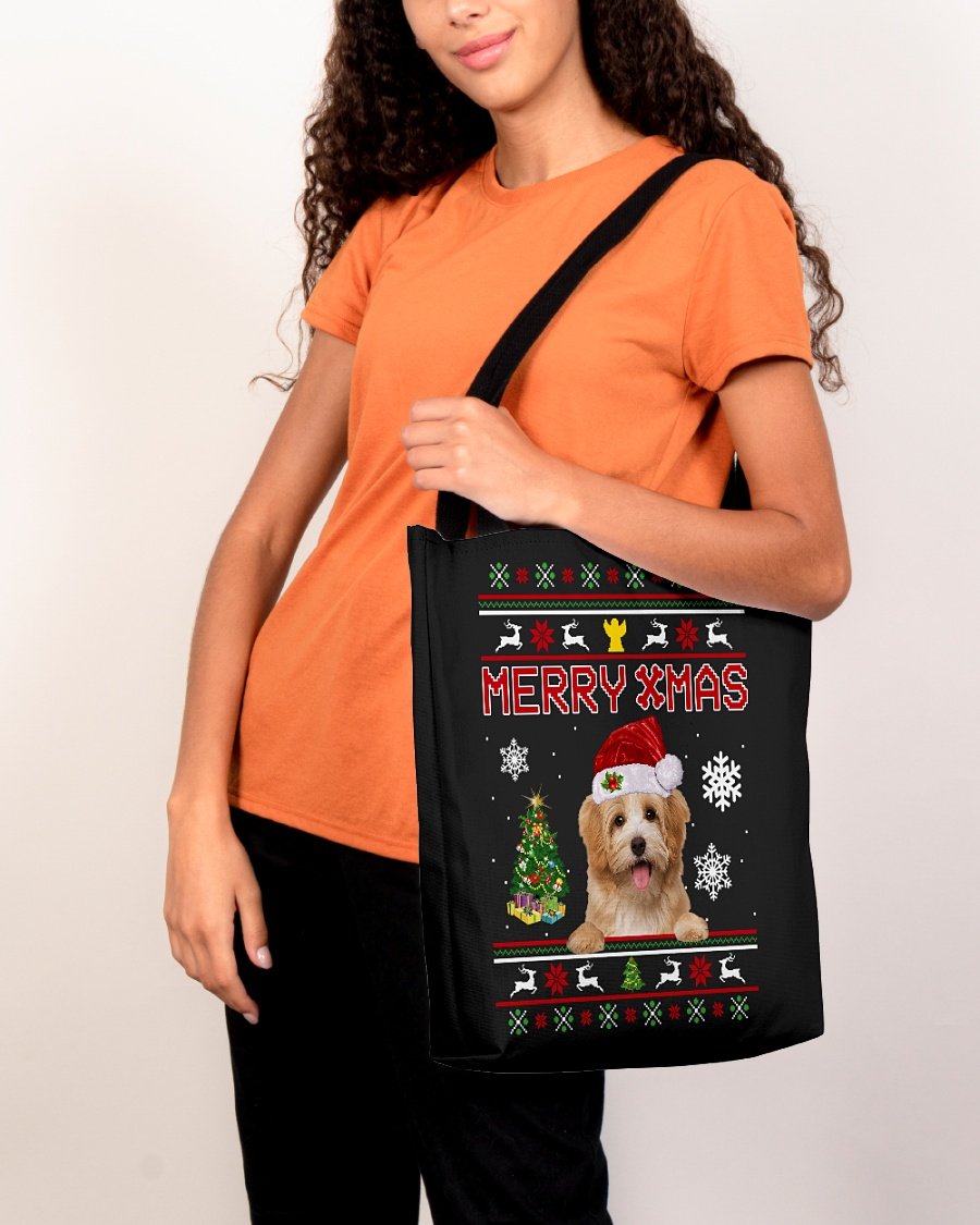 Merry Xmas-Havanese 3-Cloth Tote Bag