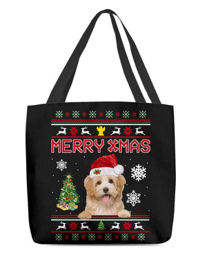 Merry Xmas-Havanese 3-Cloth Tote Bag