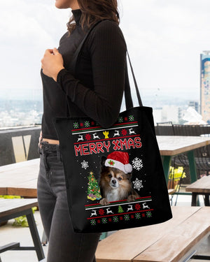 Merry Xmas-Papillon 2-Cloth Tote Bag