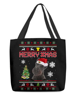 Merry Xmas-Scottish Terrier-Cloth Tote Bag