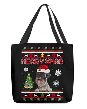 Merry Xmas-Standard Schnauzer-Cloth Tote Bag