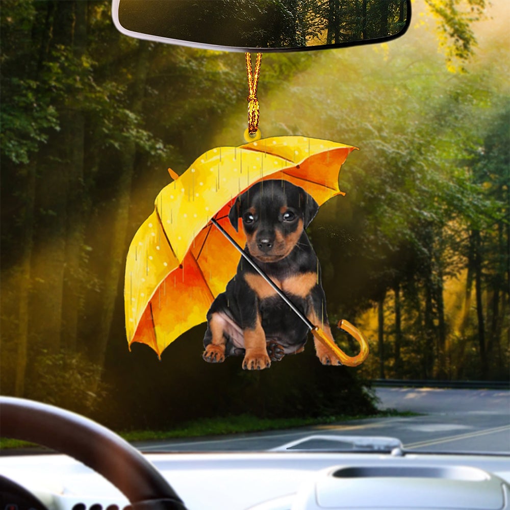 Miniature Pinscher 1-The Umbrella Two Sides Ornament