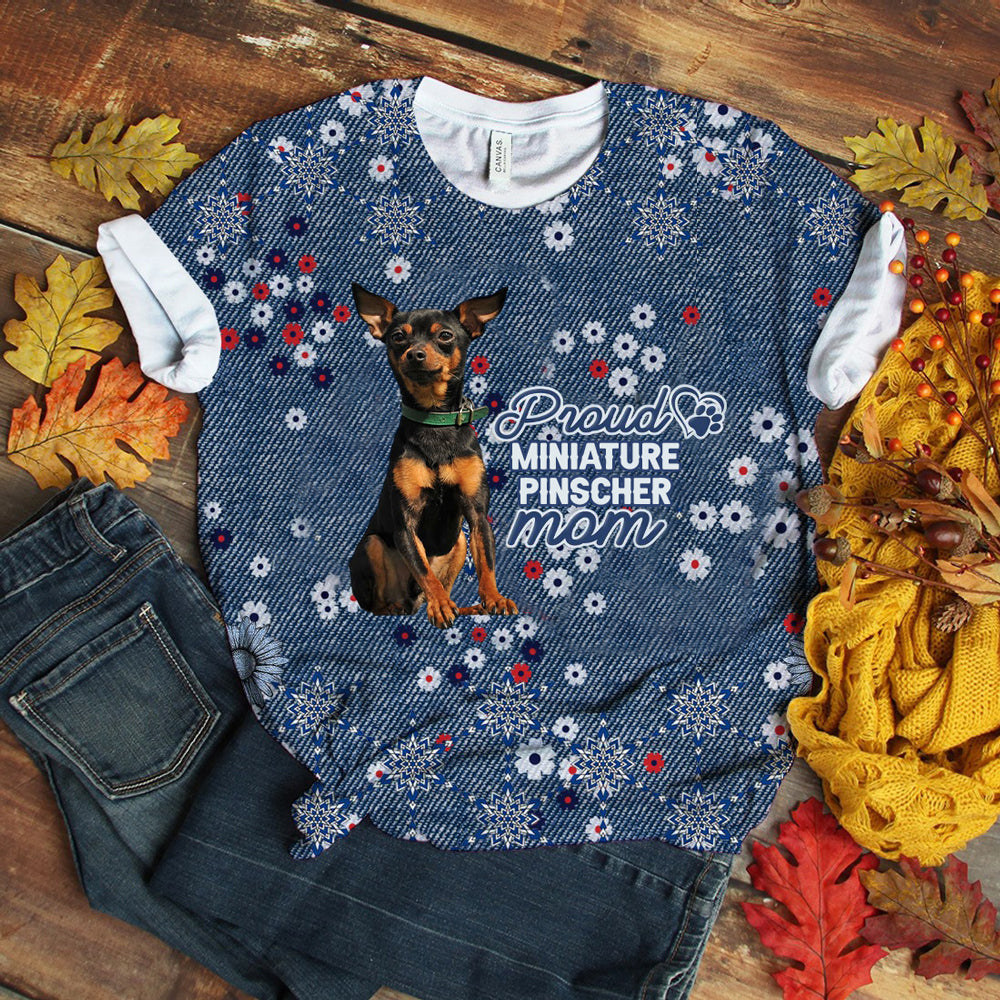 Miniature Pinscher (2) Pround Mom T-shirt