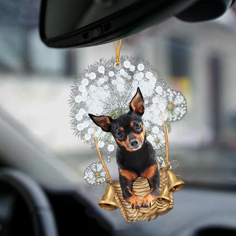 Miniature Pinscher-Dandelion-Two Sided Ornament