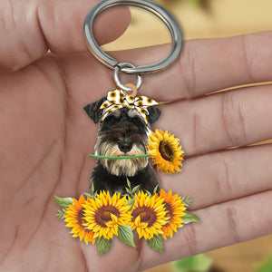 Miniature Schnauzer-Dog Mom Keychain