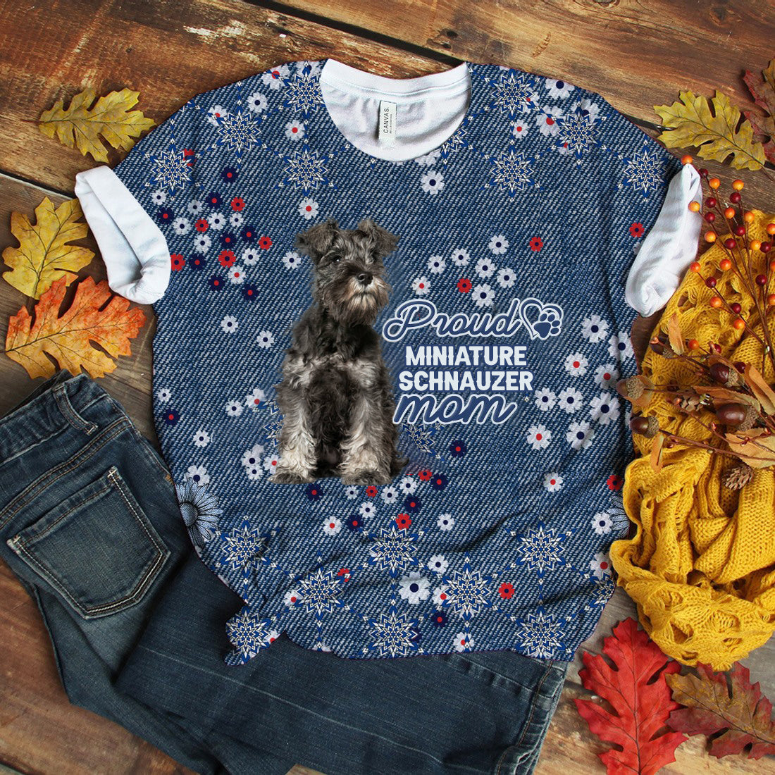 Miniature Schnauzer-Pround Mom T-shirt