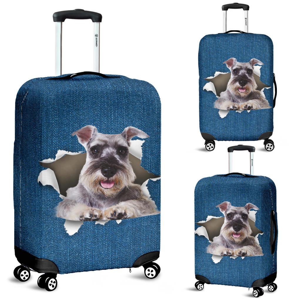 Miniature Schnauzer-Torn Paper Luggage Covers