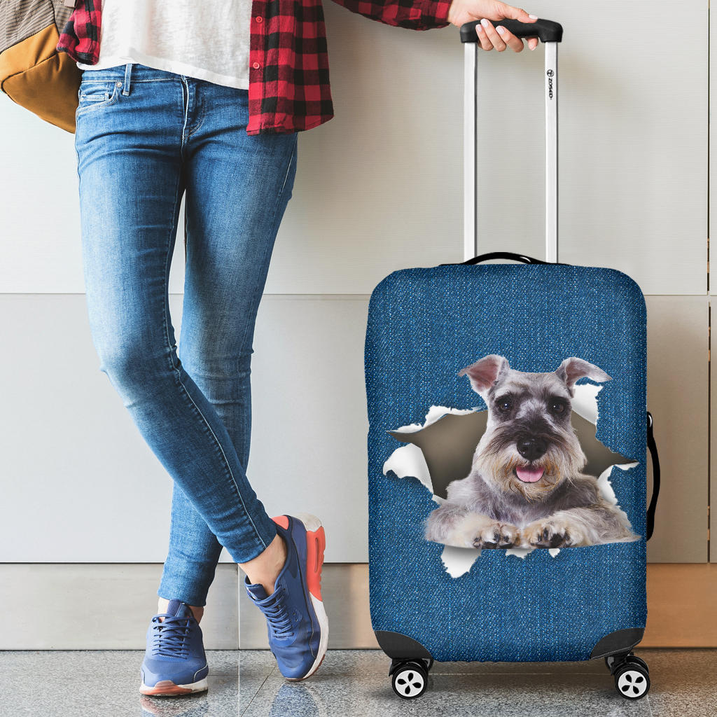 Miniature Schnauzer-Torn Paper Luggage Covers