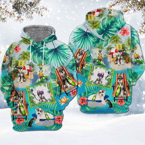 Miniature Schnauzer Beach 1-Surfing Hoodie