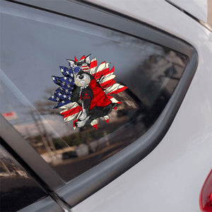 Miniature Schnauzer Happy Independence Day Car Sticker