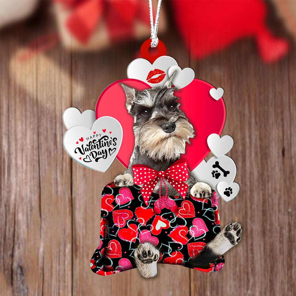 Miniature Schnauzer Valentine's Day Sleeping Bag-Two Sides Ornament