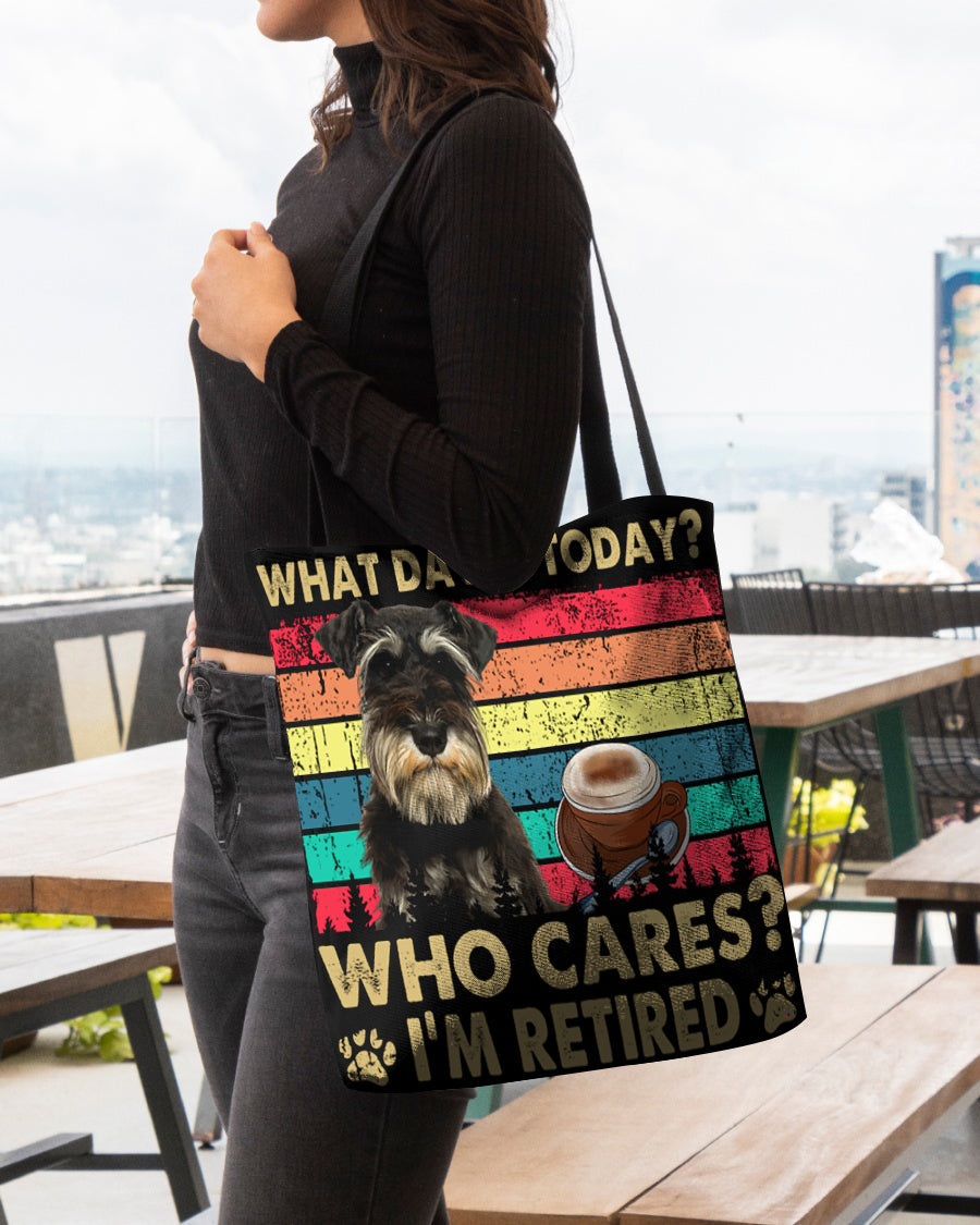 Miniature Schnauzer Who Cares-Cloth Tote Bag