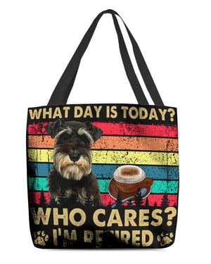 Miniature Schnauzer Who Cares-Cloth Tote Bag