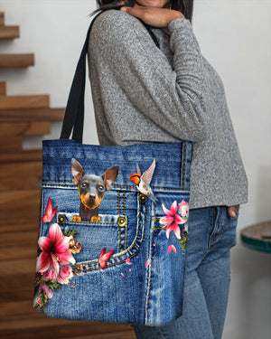 Miniature pinscher-Lily Cloth Tote Bag