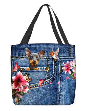 Miniature pinscher-Lily Cloth Tote Bag