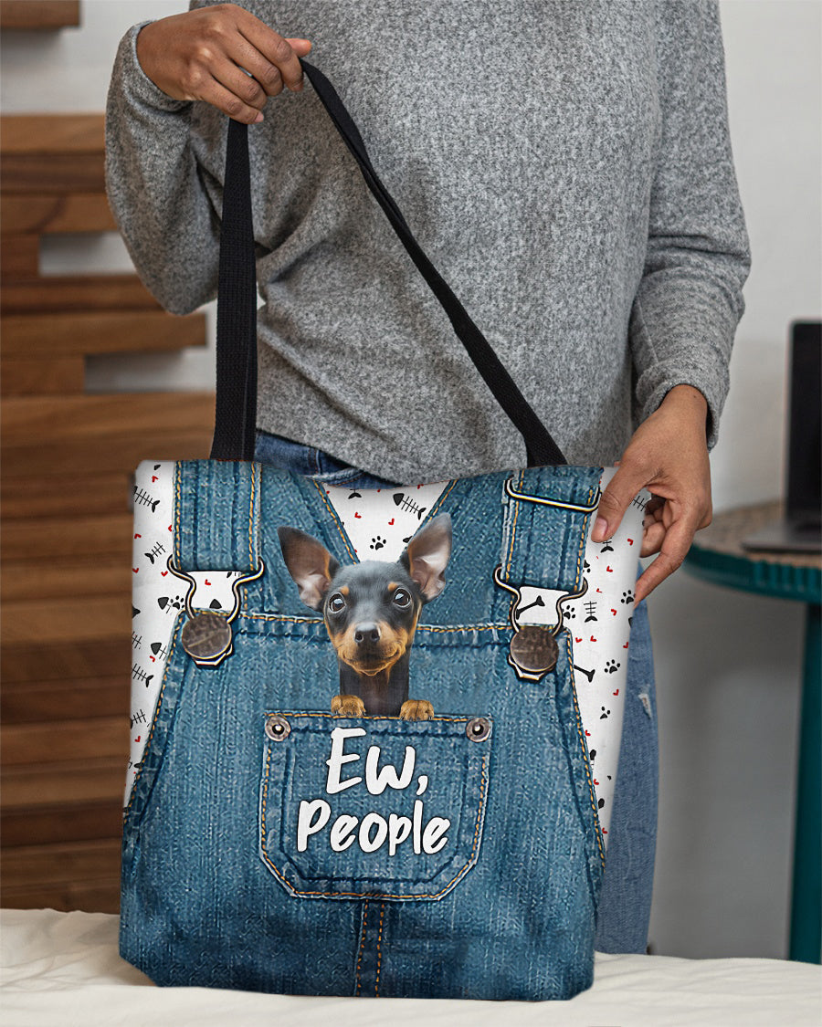Miniature pinscher-EW people-Cloth Tote Bag