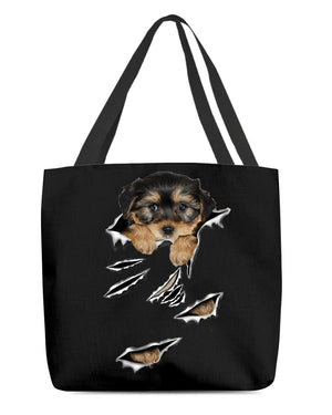 Cracks-Morkie-Cloth Tote Bag