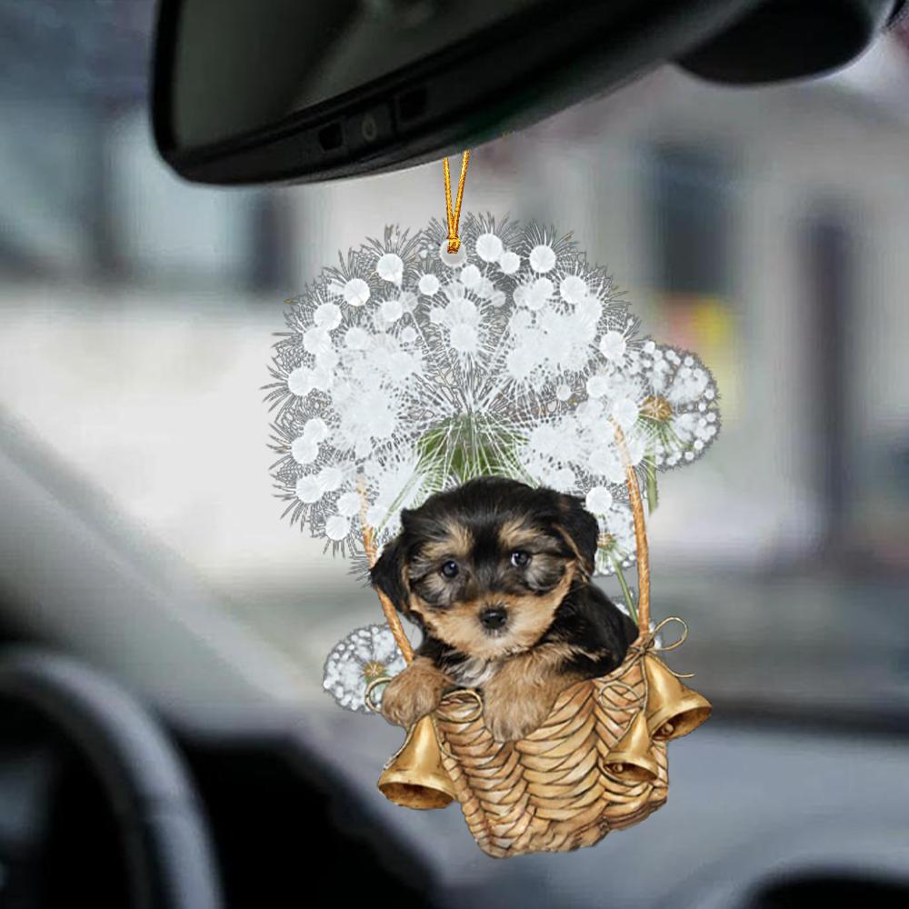 Morkie-Dandelion-Two Sided Ornament