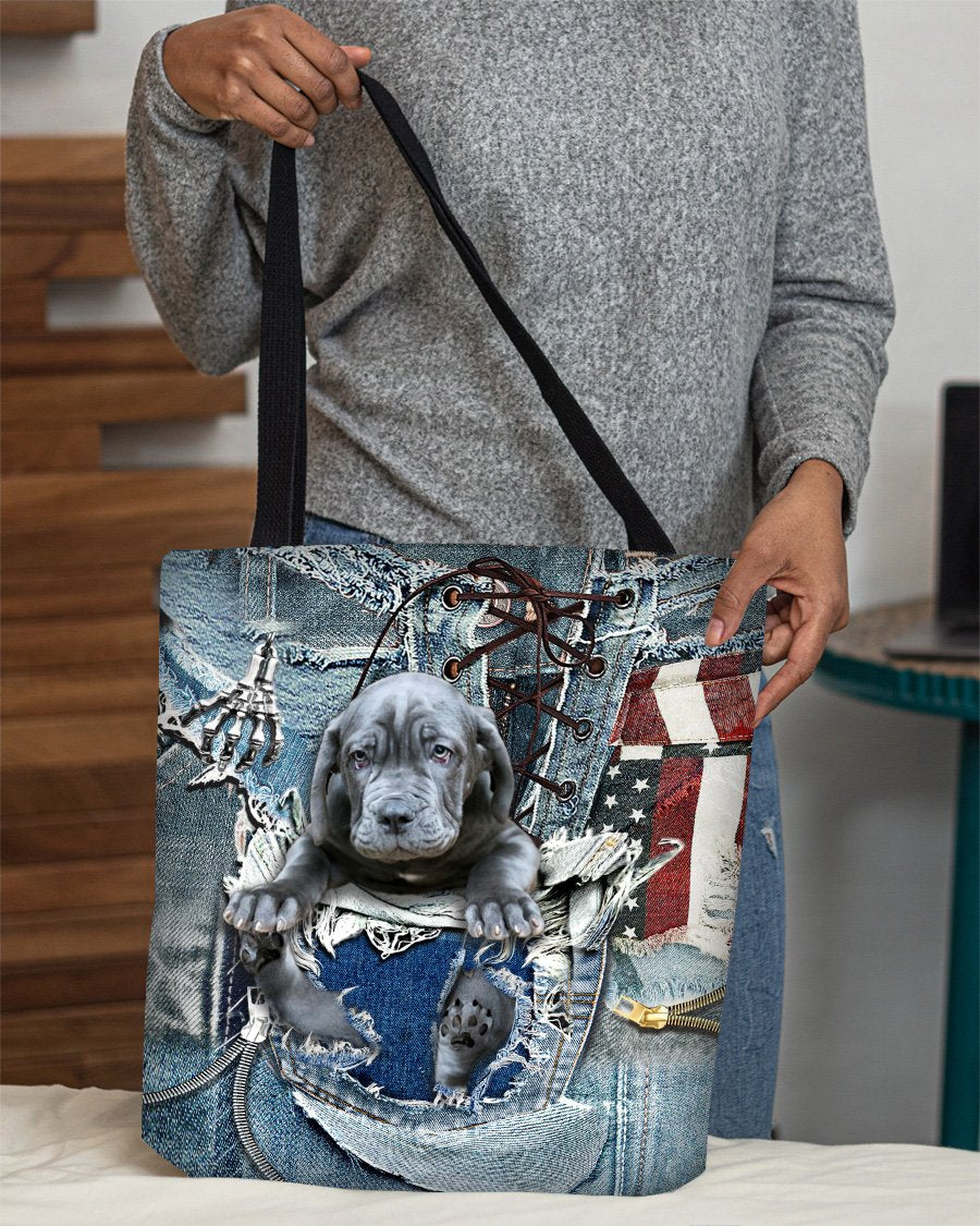 Neapolitan Mastiff-Ripped Jeans-Cloth Tote Bag