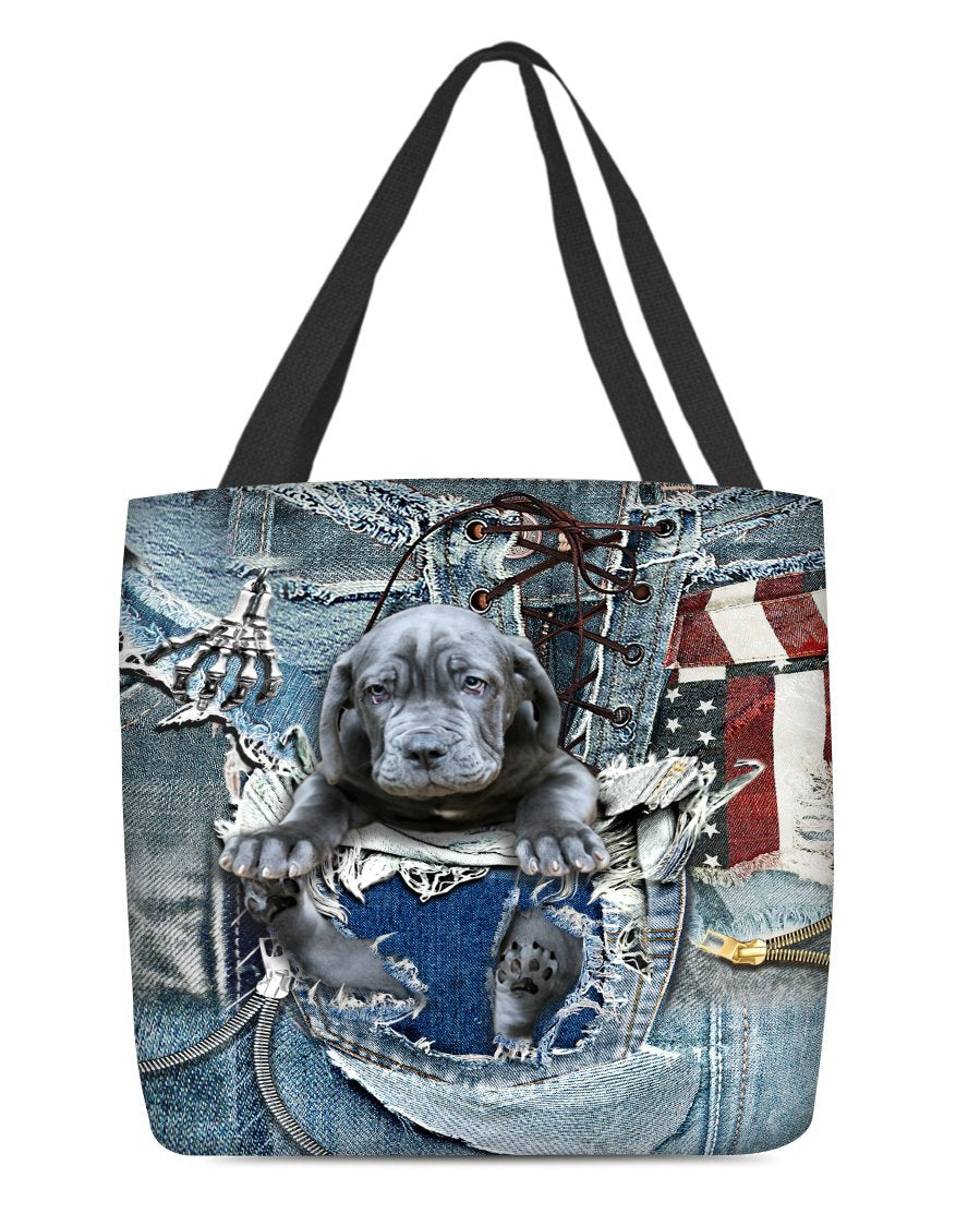 Neapolitan Mastiff-Ripped Jeans-Cloth Tote Bag
