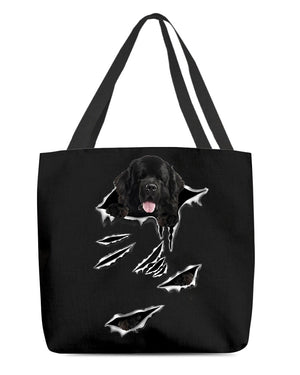 Cracks-Newfoundlan-Cloth Tote Bag