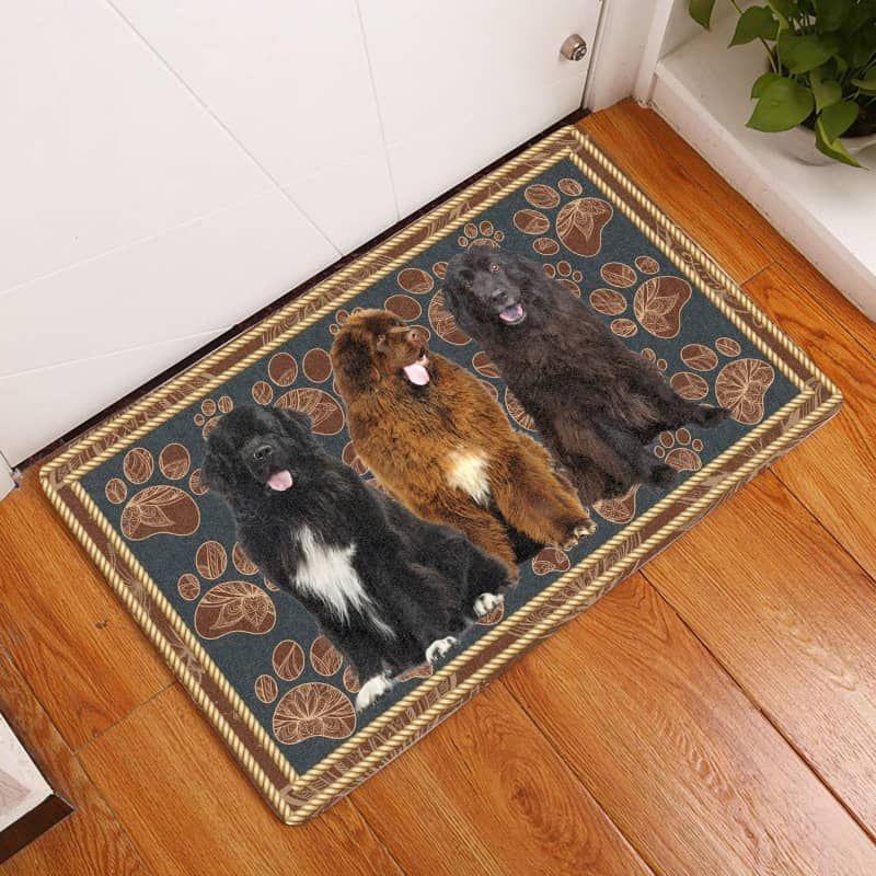 Newfoundland-Flower Paw Doormat