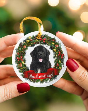 Newfoundland-Noel Circle-Two Sided Ornament