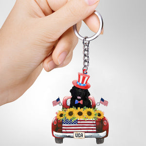 Newfoundland-USA Truck Flat Acrylic Keychain