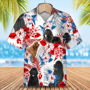 Newfoundland American Flag Hawaiian Shirt