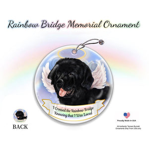 Rainbow Bridge Memorial-Newfoundland Black Hanging Ornament