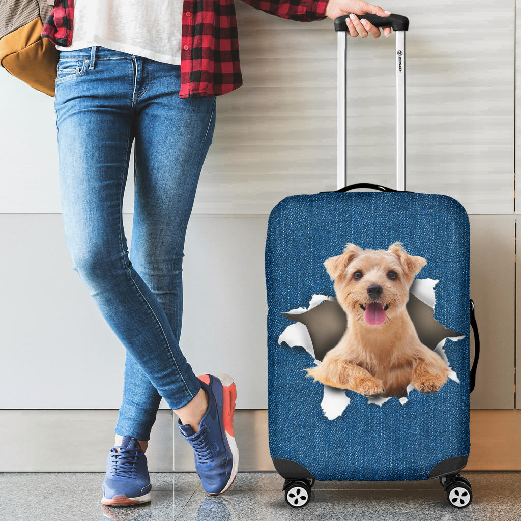 Norfolk Terrier-Torn Paper Luggage Covers