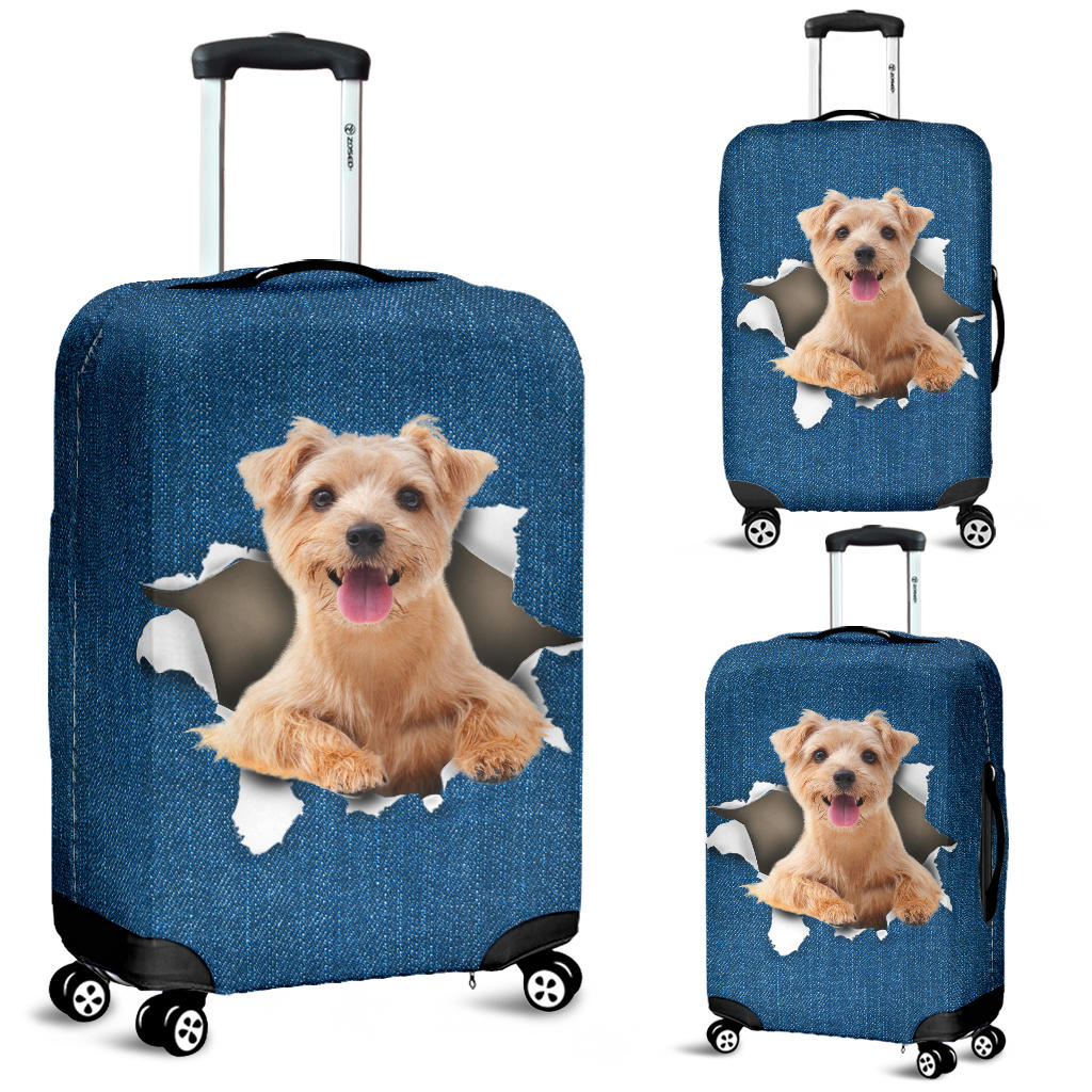 Norfolk Terrier-Torn Paper Luggage Covers