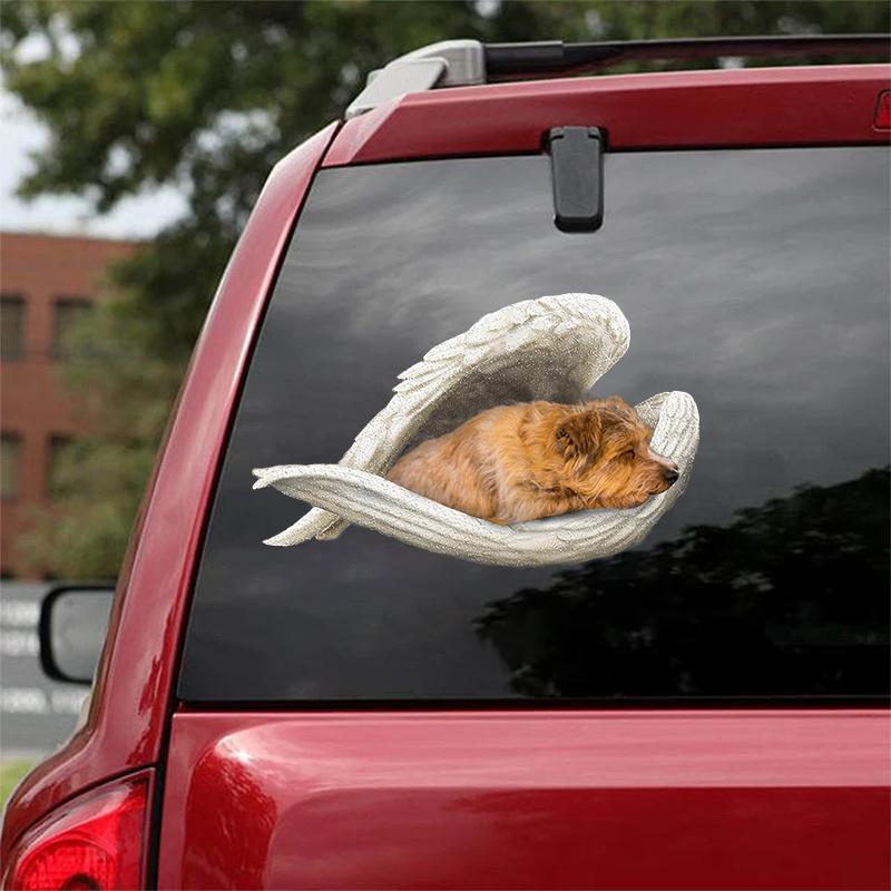 Norfolk Terrier-sleeping angel CAR STICKER